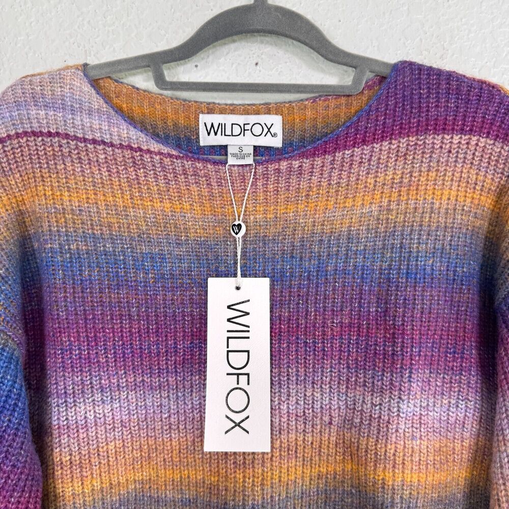 Wildfox Maverick Sweater Womens Small Ombre Stripe Flare Revolve Boho NEW S - Picture 4 of 10